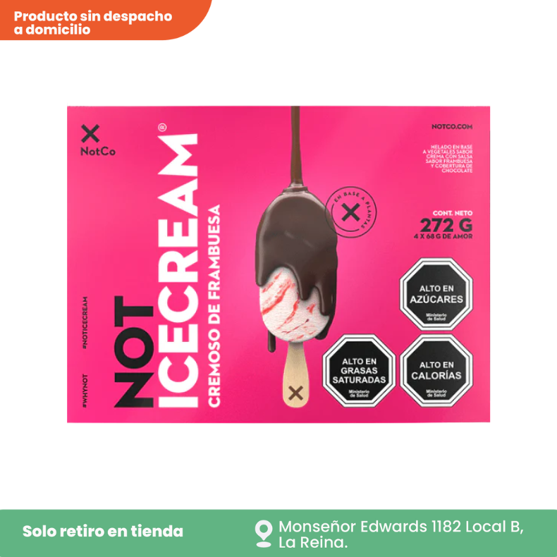 Helado vegano en paleta frambuesa 65 g