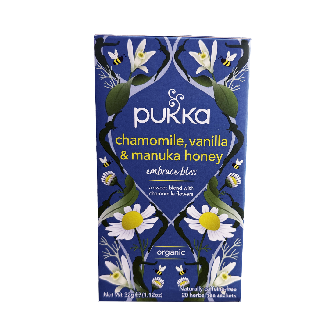 Té orgánico Pukka manzanilla, vainilla, miel 20 sachets
