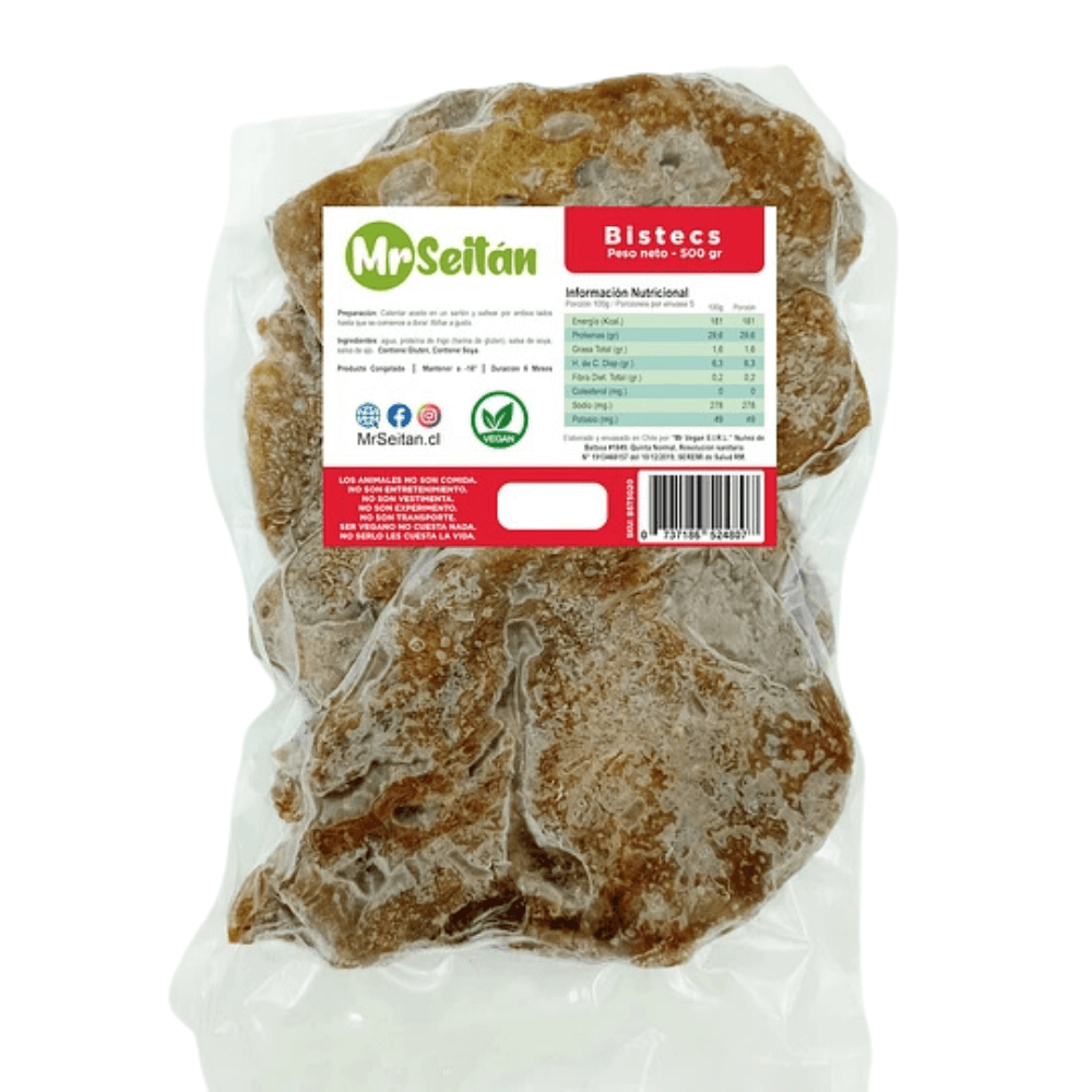 Seitán vegano (sustituto vegano de carne) 500 g