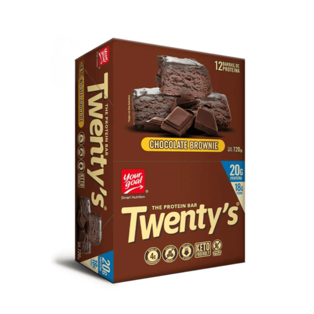 Caja de barras de proteína Twenty's brownie de chocolate 12 uds 60 g
