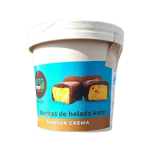Barrita de helado keto relleno de manjar crema 5 uds