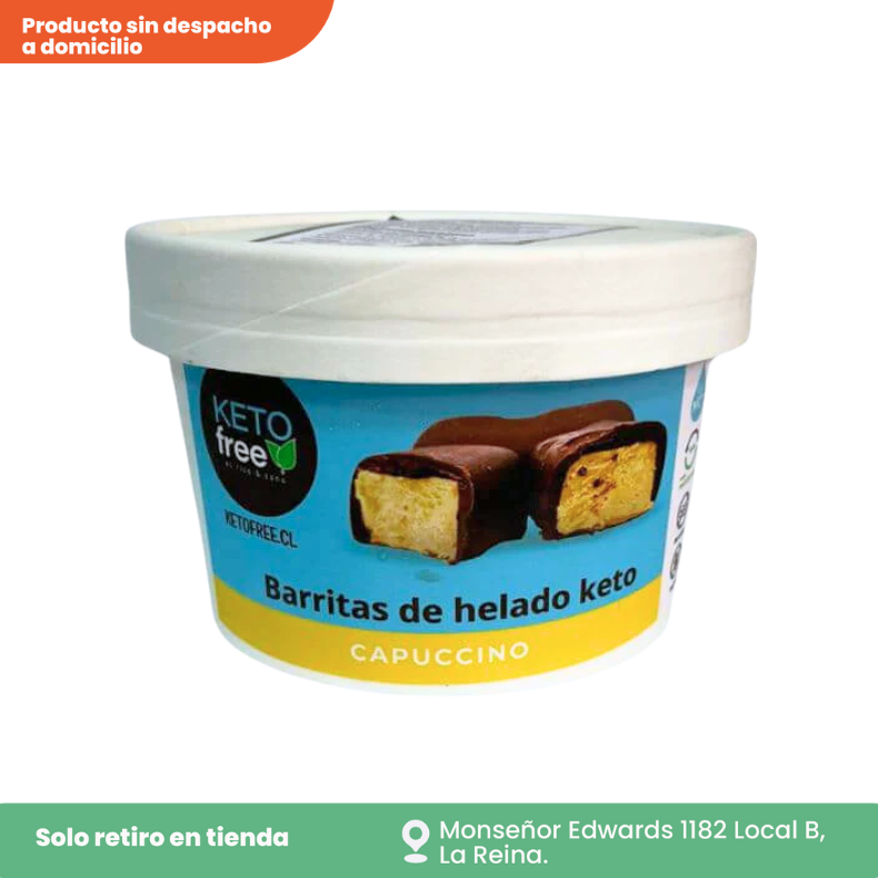 Barras de helado keto relleno de cappuccino 5 uds
