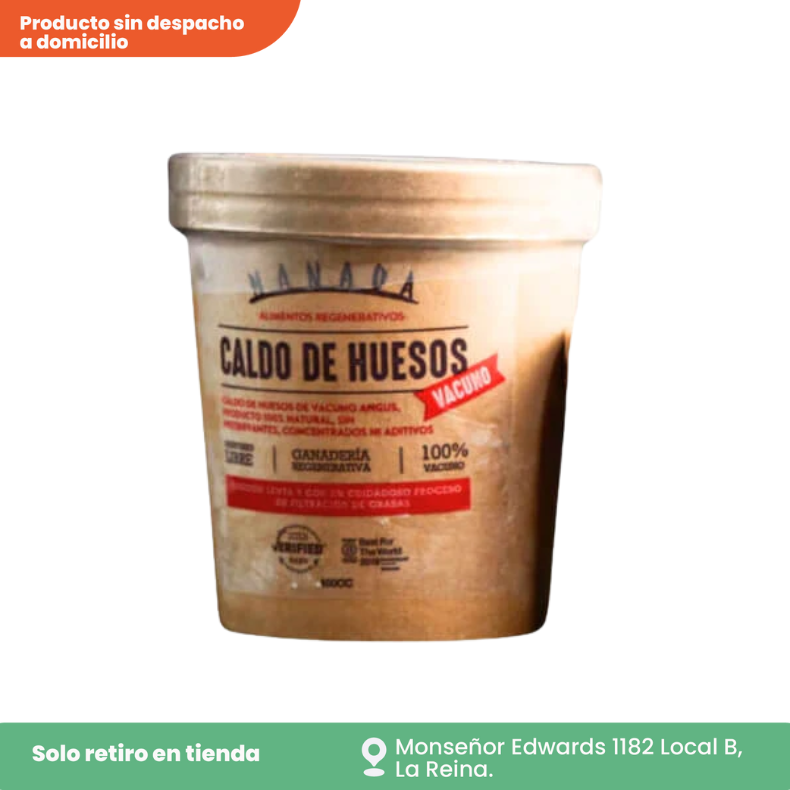 Caldo de huesos de vacuno de libre pastoreo 450 ml