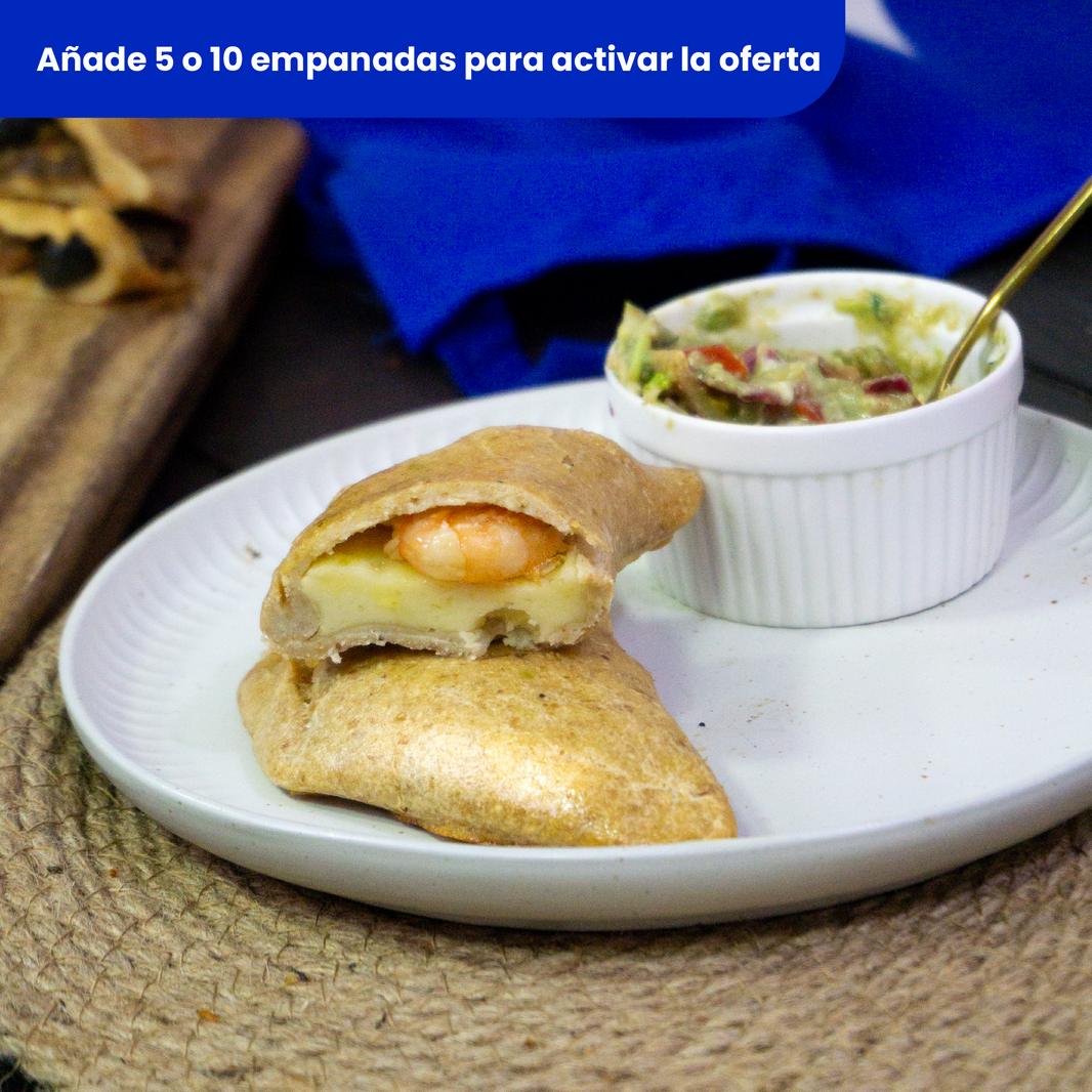 Empanada queso camarón dieciochera (keto, sin gluten y sin lactosa) 145 g 1 unidad