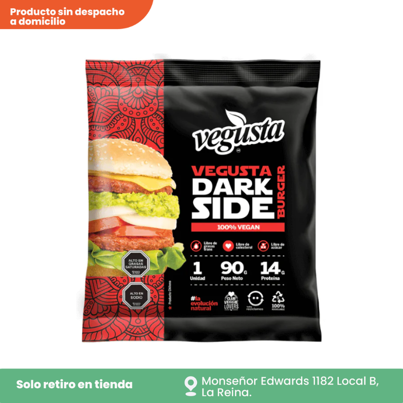Hamburguesa vegana de arveja dark side 90 g