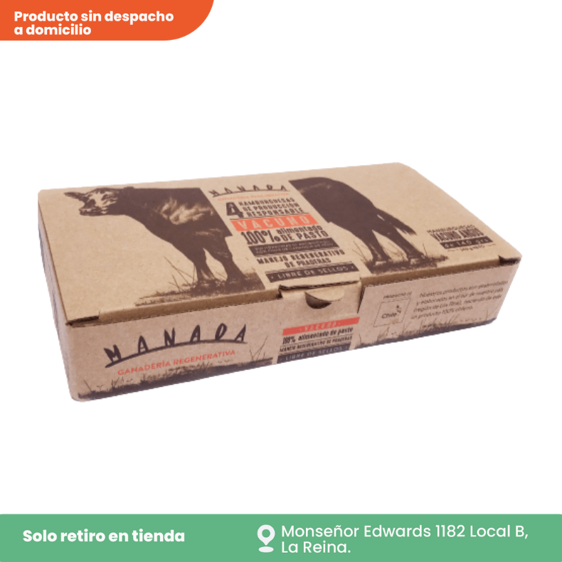 Hamburguesas Angus de vacuno de libre pastoreo 4 unidades caja de 560 g aprox.