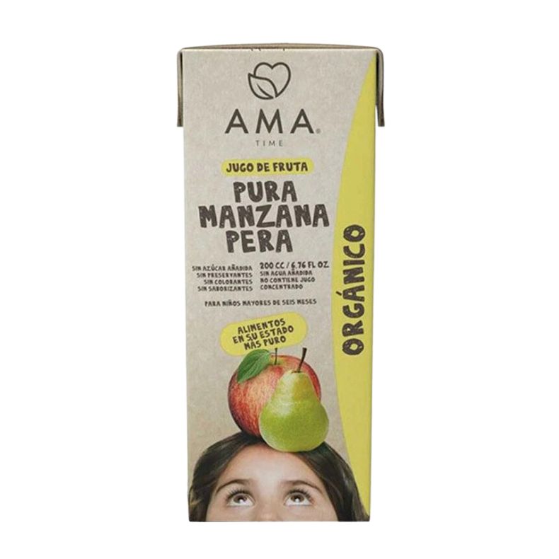 Jugo de manzana pera orgánico 200 ml