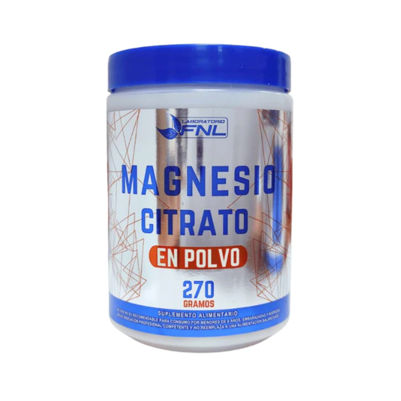 Magnesio citratro en polvo 270 gramos 65 porciones