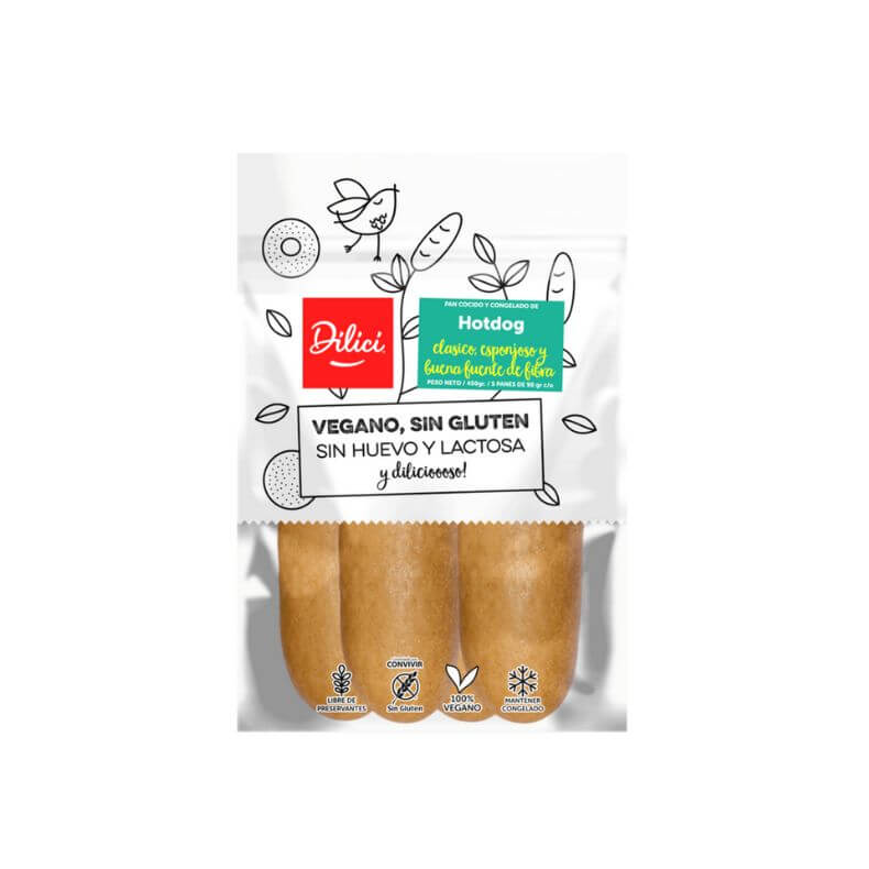 Pan de hot dog sin gluten 450 g