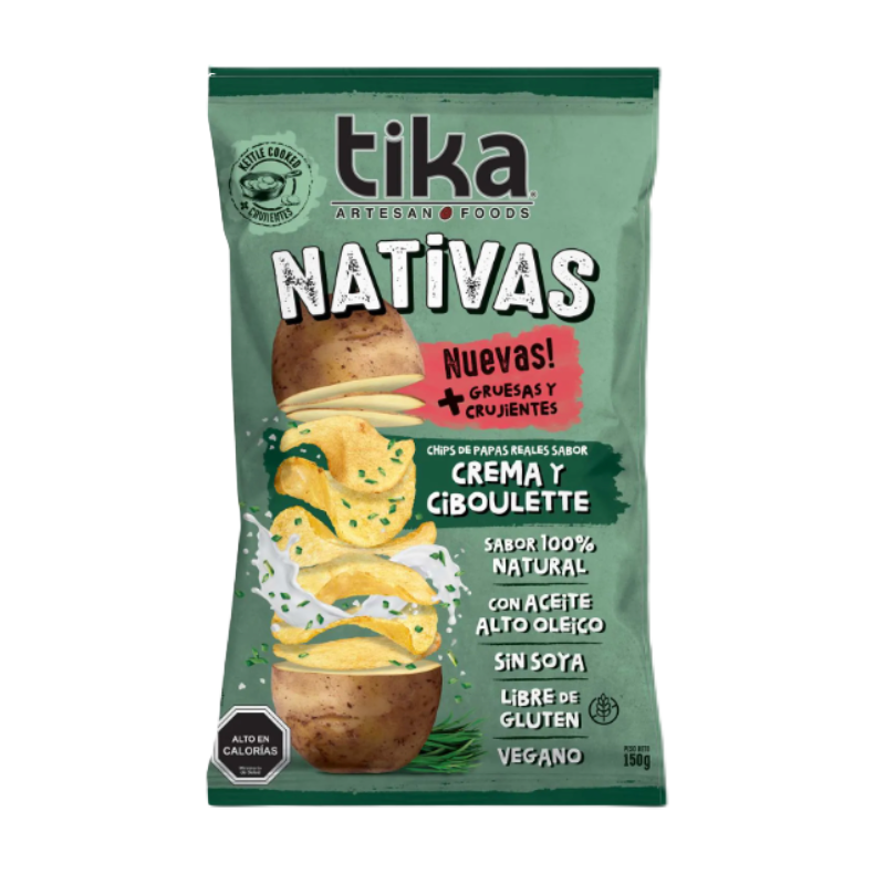 Papas nativas crema y ciboulette 150 g