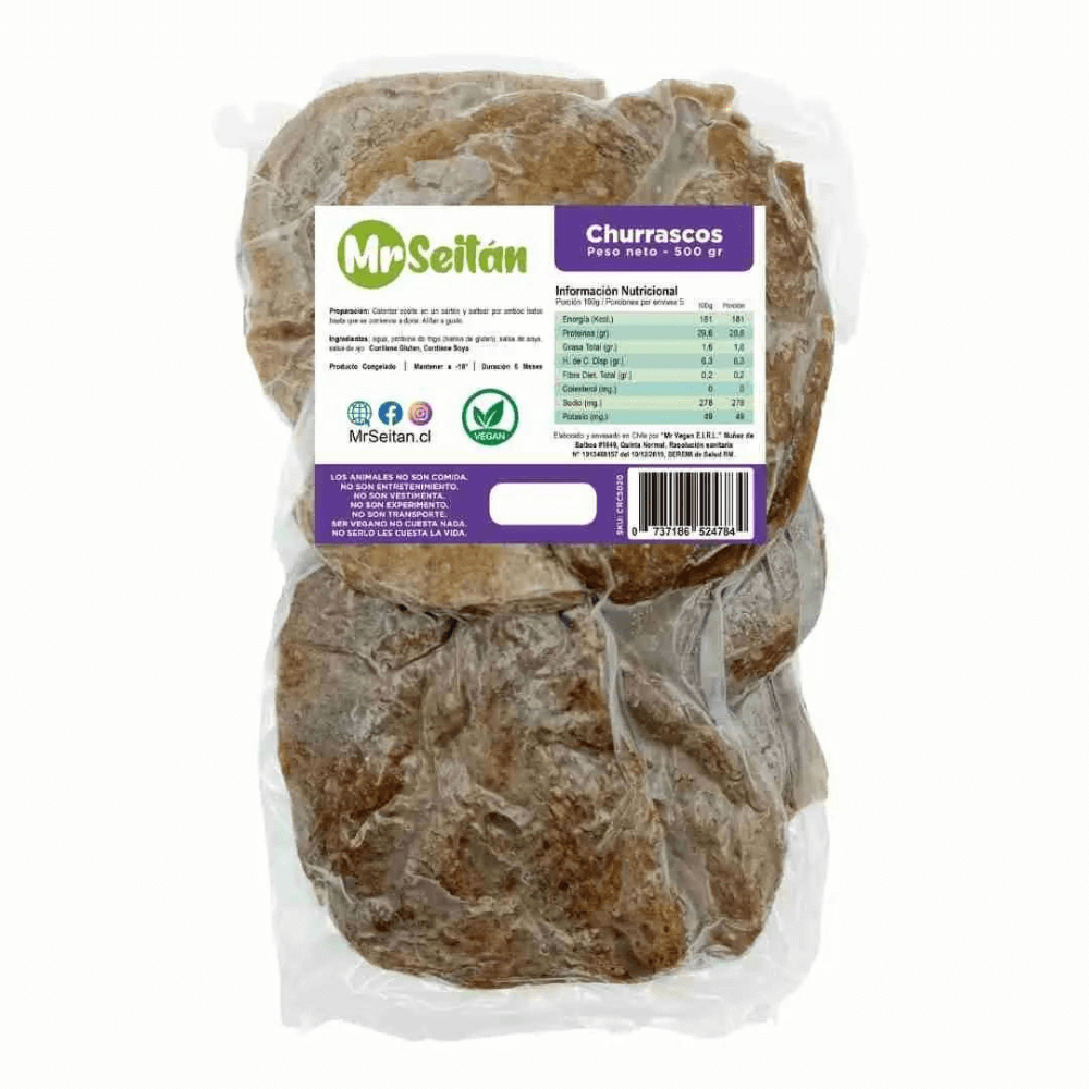 Seitán vegano 500 g (Proteína alternativa a las carnes)