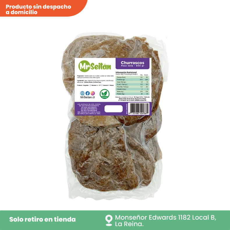 Seitán vegetal vegano (sustituto vegano de carne) 500 g