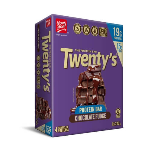 Caja de barras twenty's chocolate fudge  4 unidades