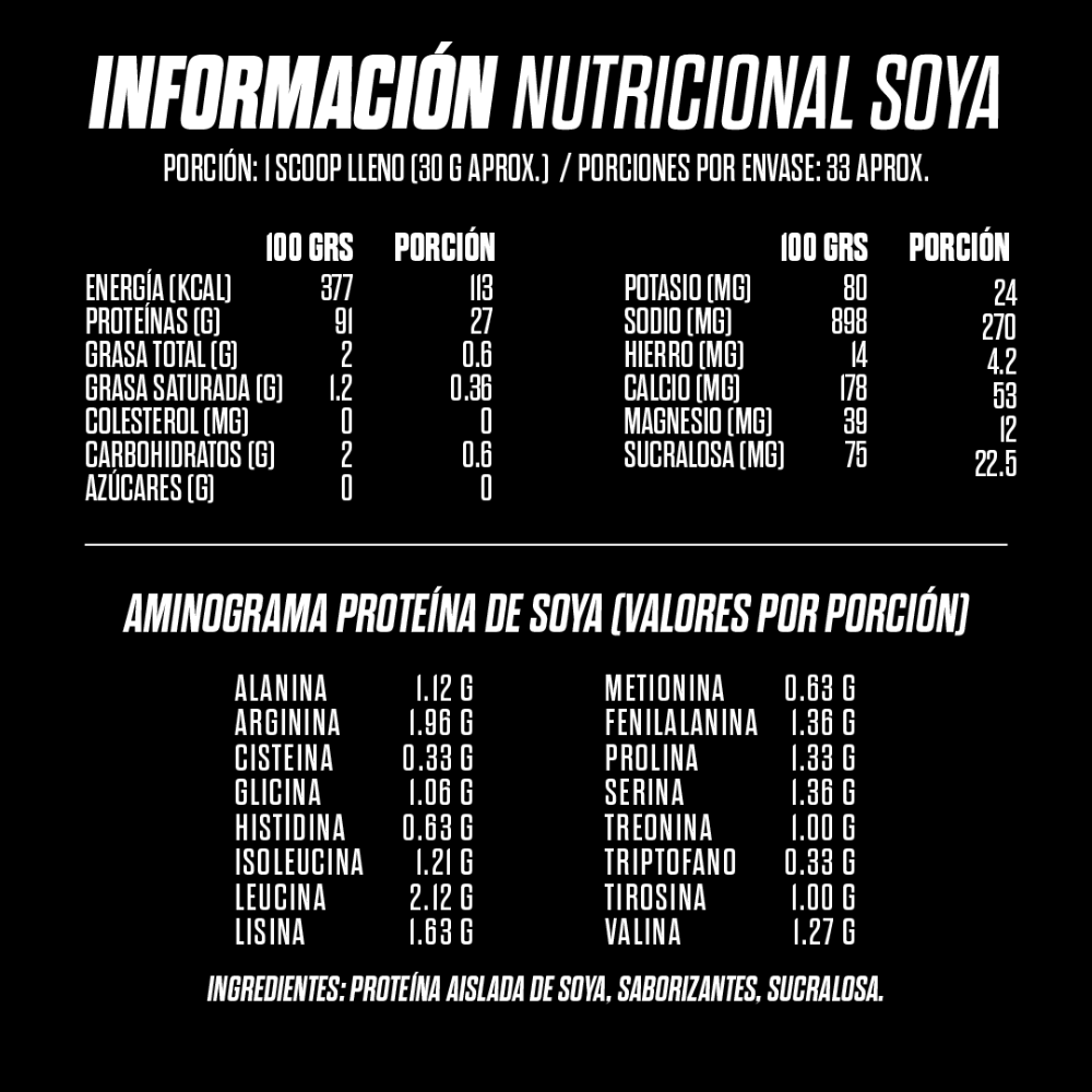 Proteína vegetal aislada de soja sabor galletas y nata 1 kg