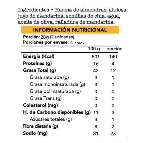 Discos dulces de mandarina 120 g