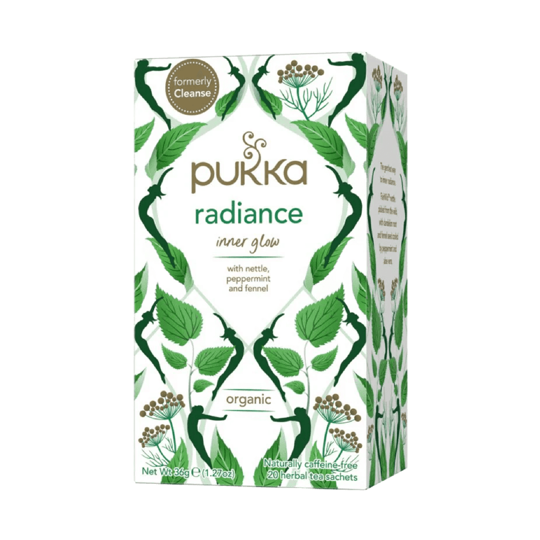 Té orgánico Pukka radiance menta hinojo, ortiga  20 sachets