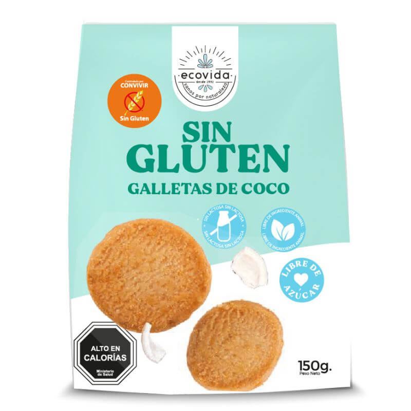 Galletas sin gluten de coco 150 g