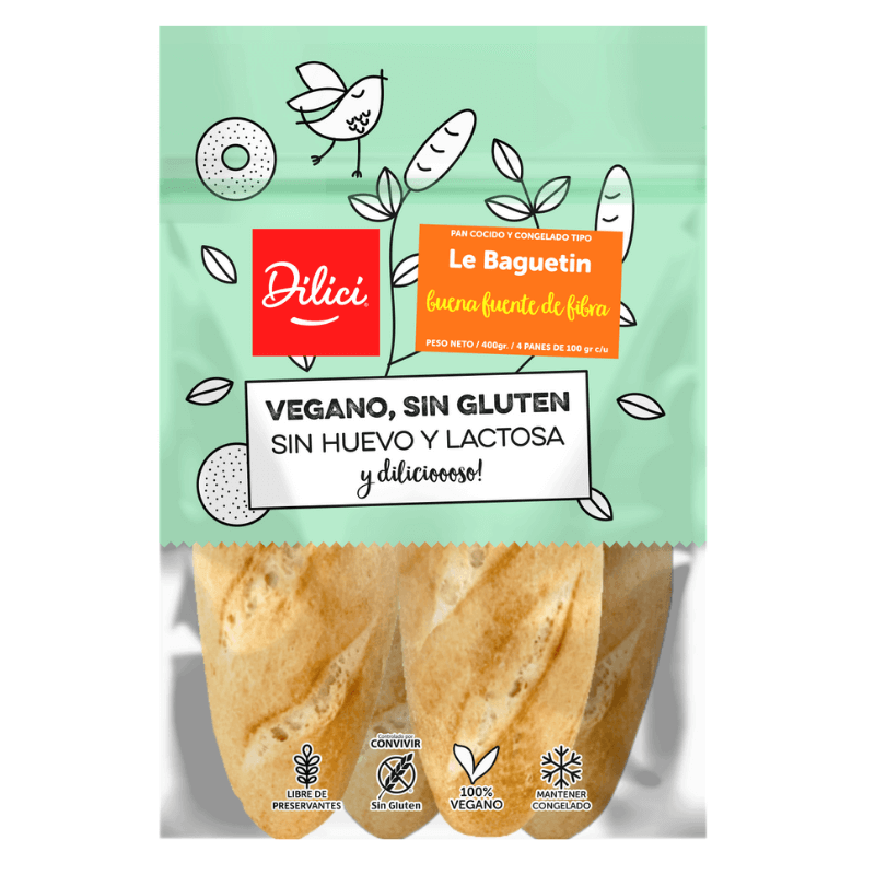 Pan le baguetin blanco sin gluten 400 g