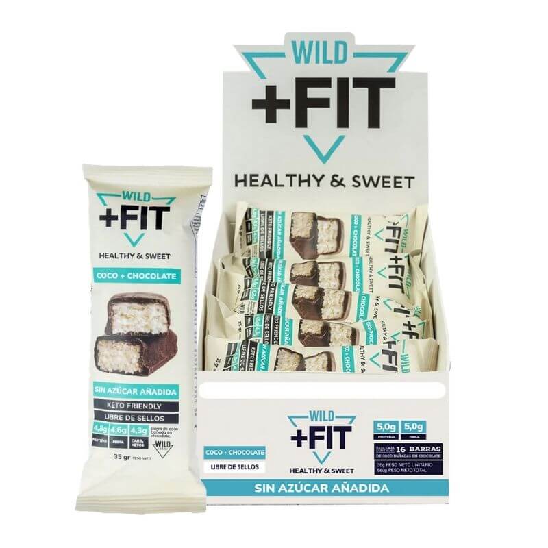 Caja de barras de proteína Wild Fit coco chocolate 15 unidades 560 g