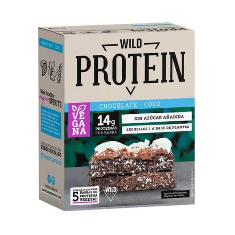 Caja de barras de proteína Wild Protein coco 5 uds 45 g