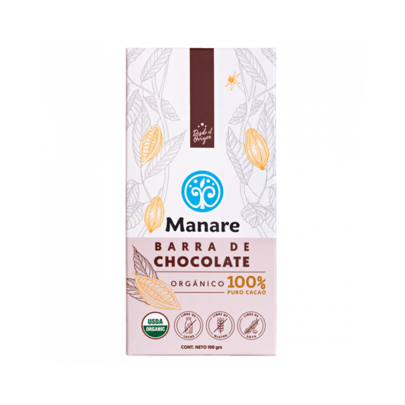 Barra de chocolate 100% cacao 100 g