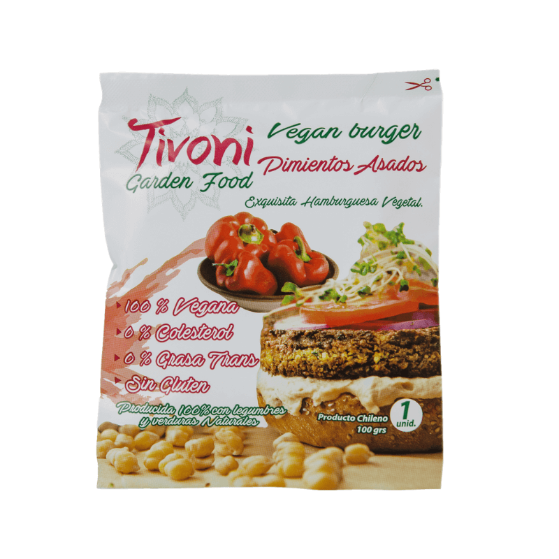 Hamburguesa vegana pimientos asados 100 g