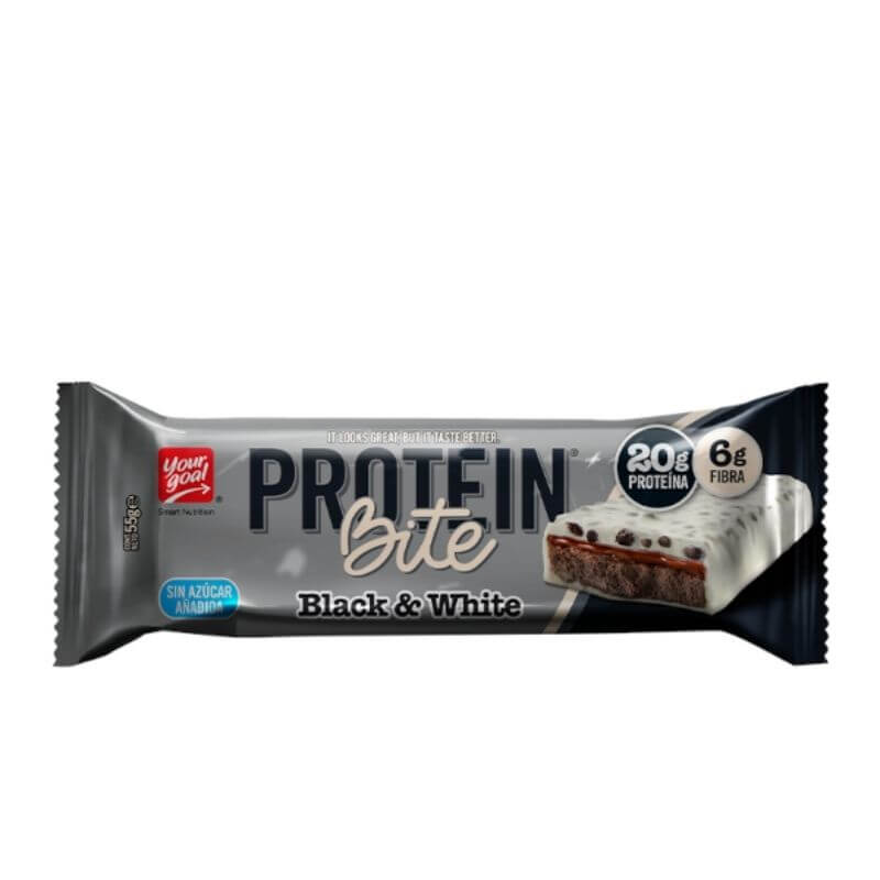 Barra de proteína Protein Bite blanco y negro 55 g